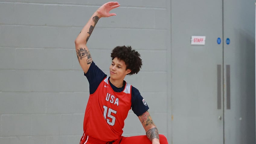 Brittney Griner stretches