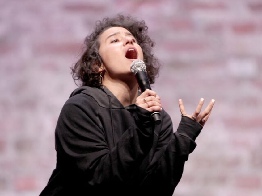 performs onstage at The Bill Graham Stage during Colossal Clusterfest at Civic Center Plaz