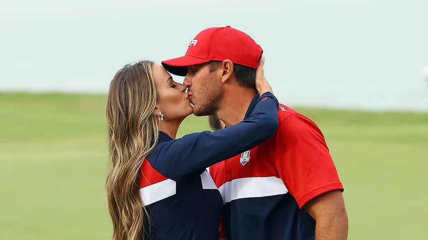 brooks koepkas wife celebrates ryder cup selection after spot on prediction see u in italy