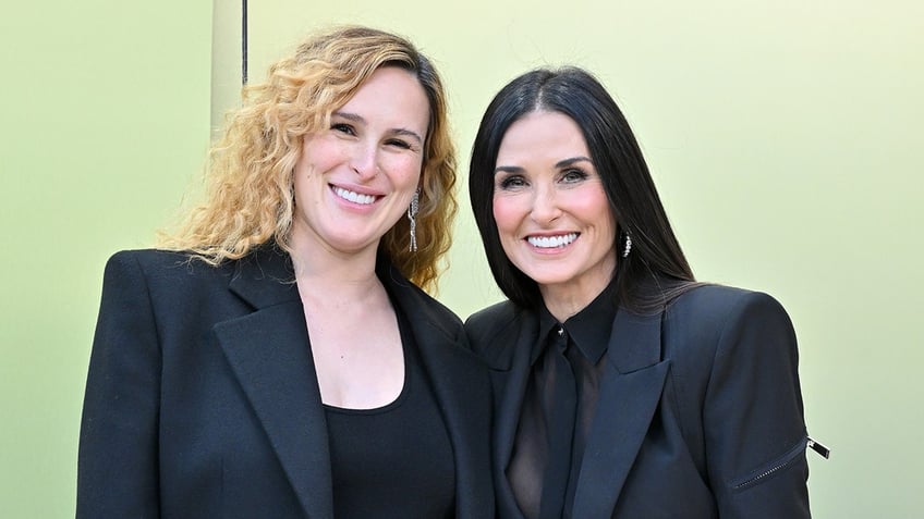 Rumer Willis and Demi Moore smiling together