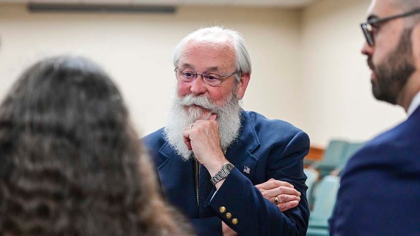 Bill Thompson listens in an Idaho courtroom
