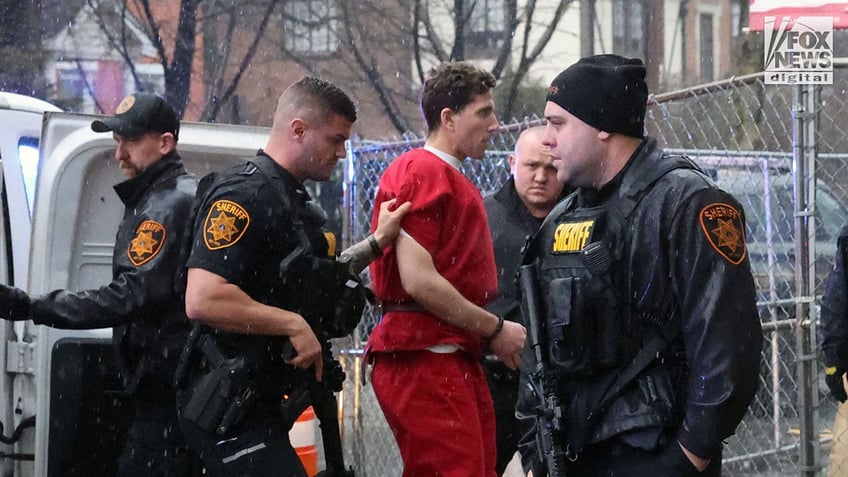 Bryan Kohberger wears red jumpsuit as he walks to court house