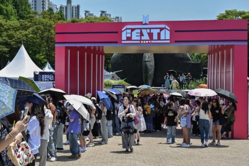 BTS fans lined up from as early as 7:00 am to join the band's annual FESTA