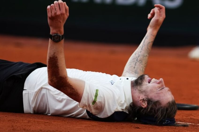 An emotional Alexander Bublik celebrates the "best moment of his life" after reaching the