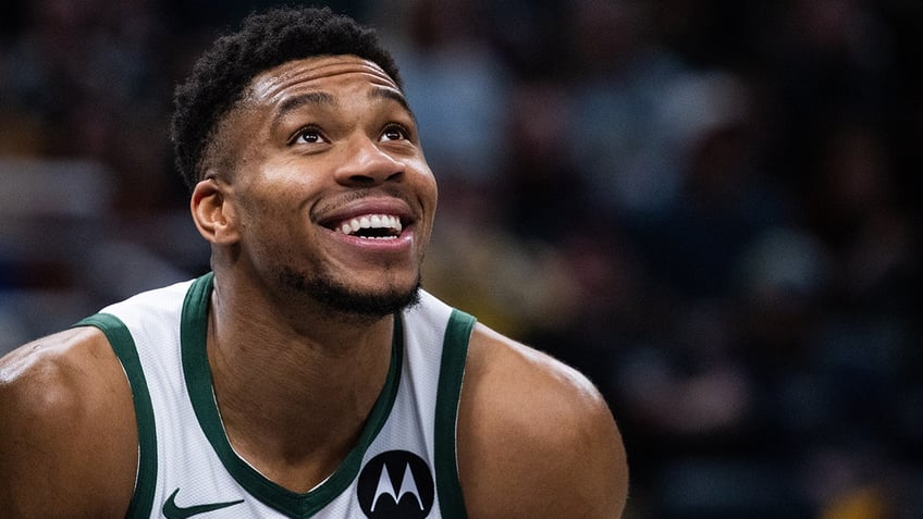 Giannis smiles