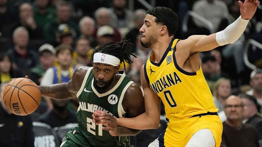 Tyrese Haliburton guards Patrick Beverley