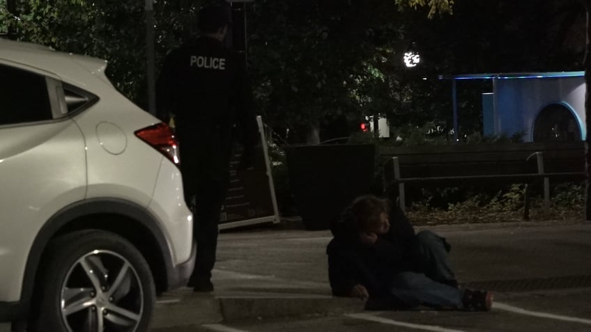 Police check on homeless Burlington, Vermont