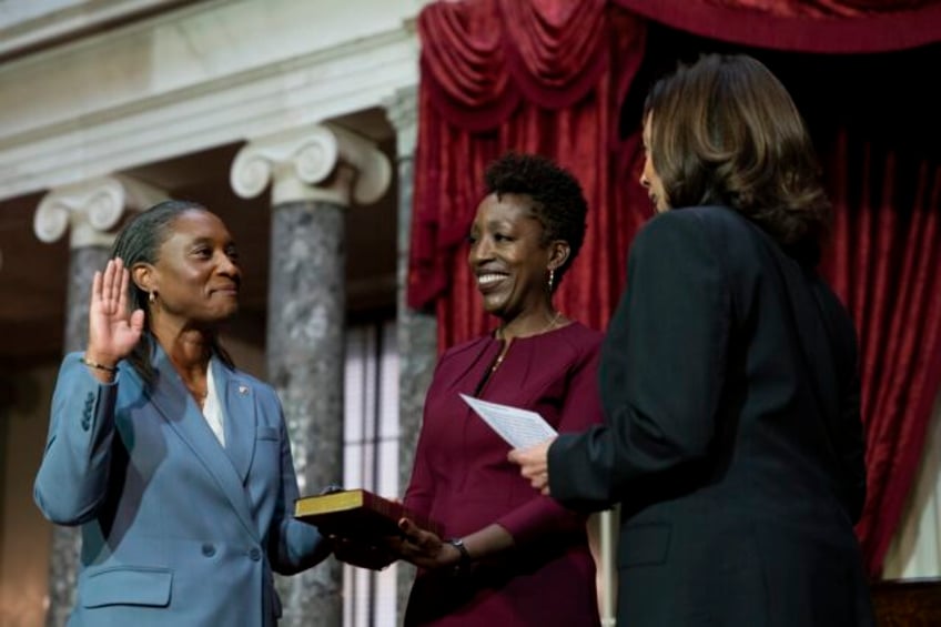 butler sworn in to replace late california sen feinstein third black female senator in us history