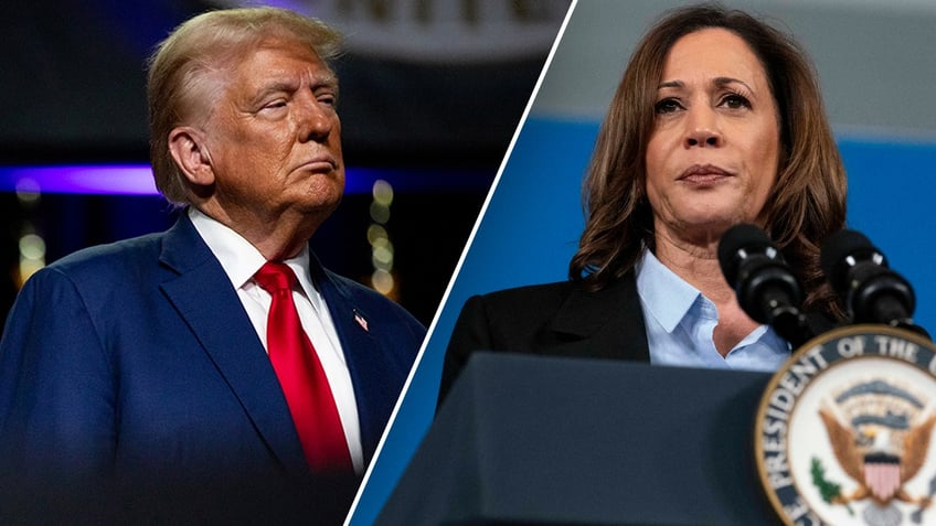 Trump and Harris split