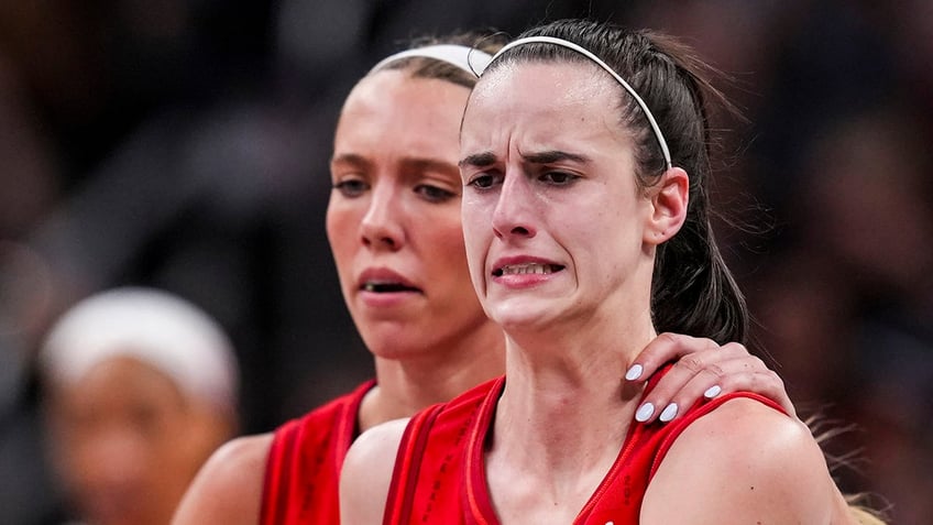 Caitlin Clark misses a 3-pointer