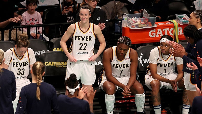 Caitlin Clark at pregame introductions