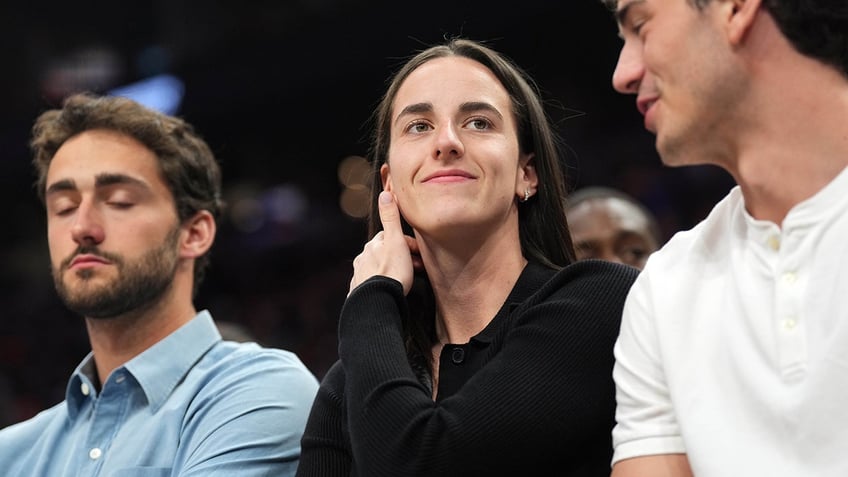 Caitlin Clark at an NBA game