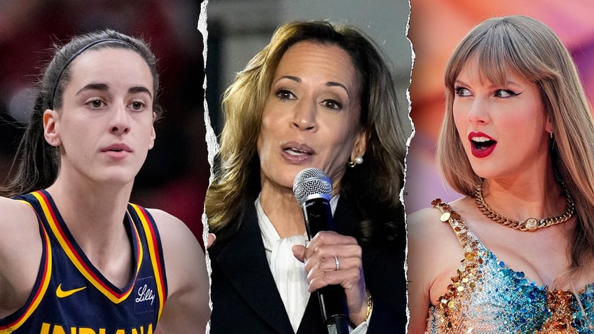 Caitlin Clark, Kamala Harris and Taylor Swift