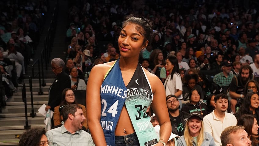 Angel Reese at WNBA finals