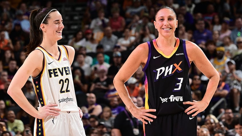 Caitlin Clark and Diana Taurasi