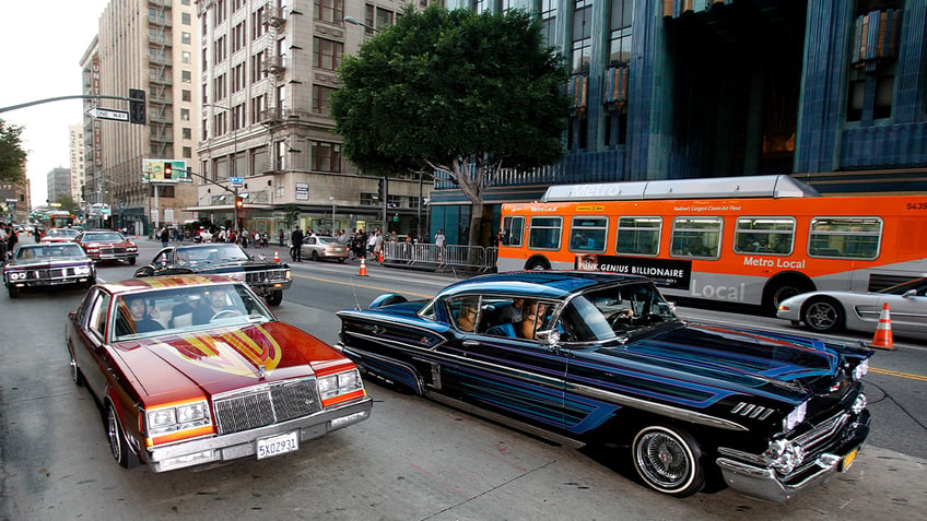 Lowriders on LA streets