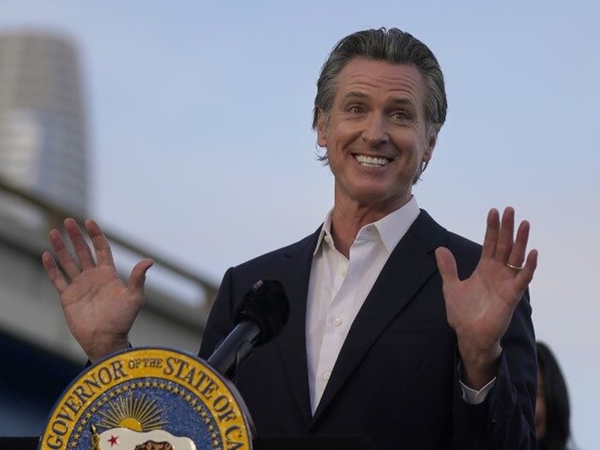 California Gov. Gavin Newsom speaks during a Clean California event in San Francisco, Thur