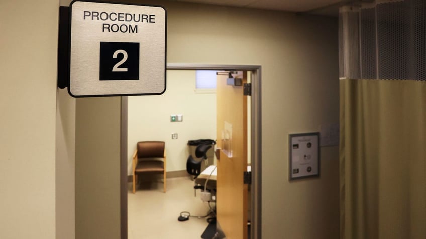 Abortion clinic procedure room 2 sign 