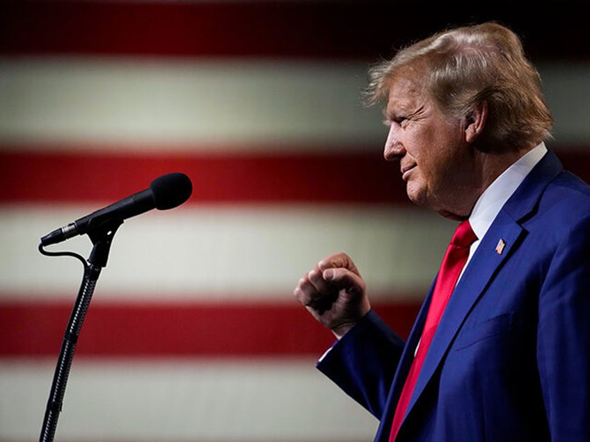 Former President Donald Trump is introduced to the crowd during a rally Sunday, Dec. 17, 2023, in Reno, Nev. (AP Photo/Godofredo A. Vásquez)