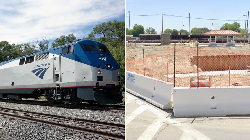 Amtrak Train and Wasco, California train station