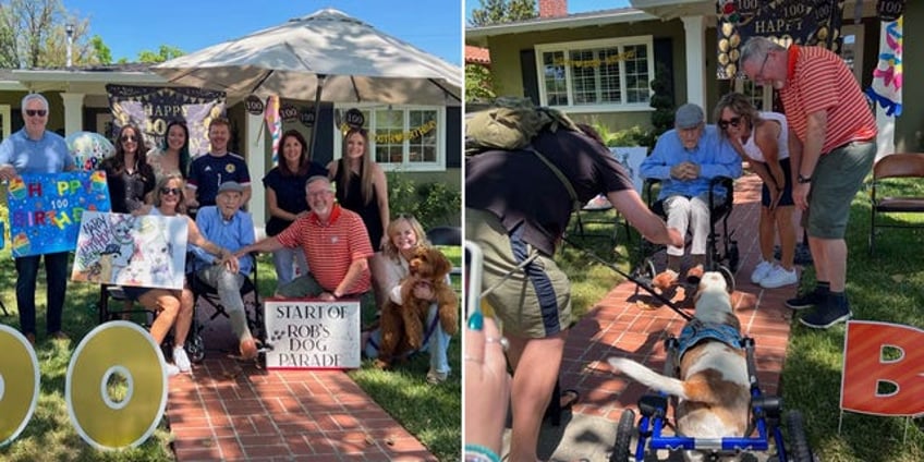 california man celebrates 100th birthday with dog parade featuring 200 pups of all shapes and sizes