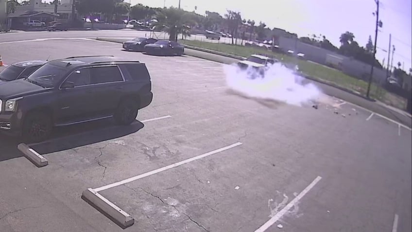 california man detonates explosive filled teddy bear in parking lot