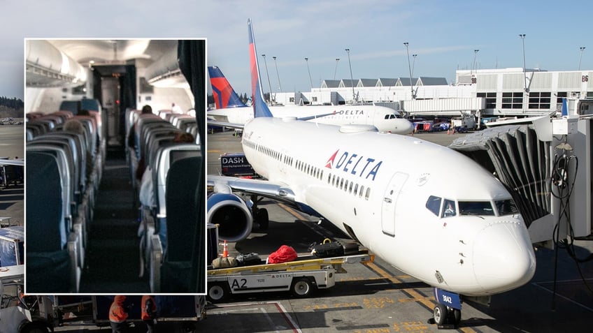 Delta Air Lines flight arrives in Seattle