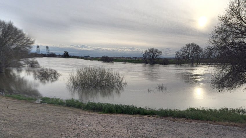 San Joaquin River in central California is a popular beach spot.