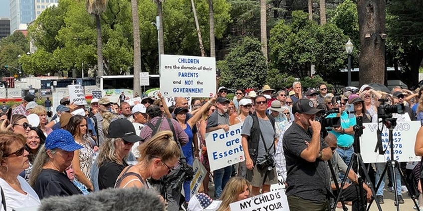 california parents protest for protection of their children amid controversial bills