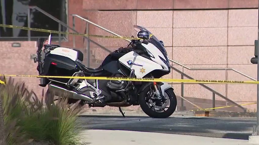 An LASD motorcycle