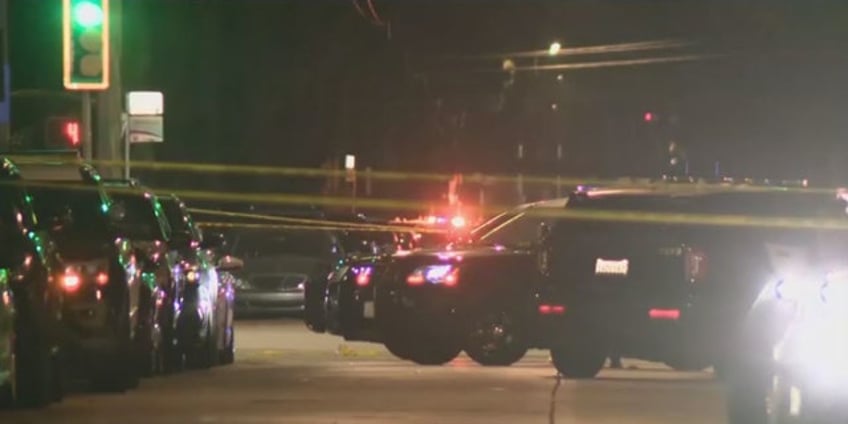 california police officer wounded in shooting while chasing murder suspect in los angeles suburb