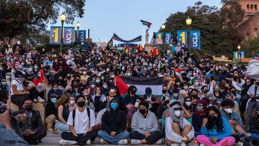 Protesters on UCLA campus