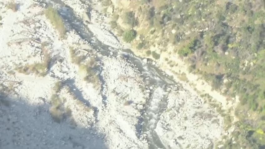 fast-flowing Mill Creek in San Bernardino Mountains