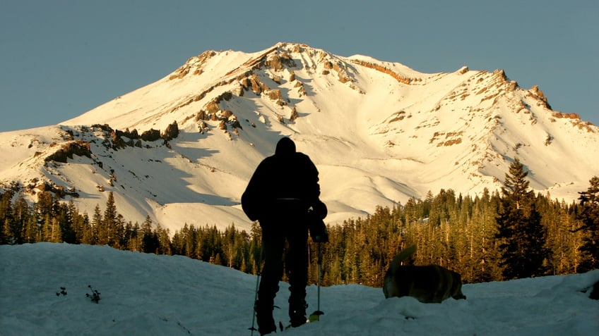 Mt. Shasta covered in snow