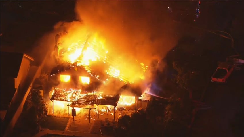 california suspect shot dead as house explodes during dramatic standoff