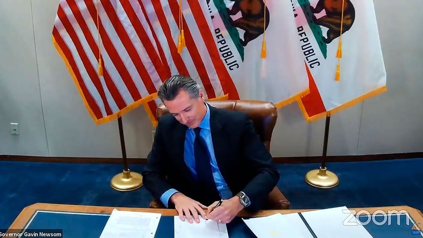 California Gov. Gavin Newsom signing bill