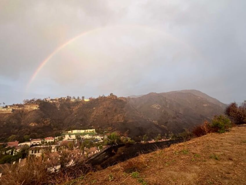 Palisades rainbow (Joel Pollak / Breitbart News)