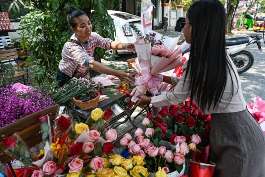 Valentine's Day has become popular among young people in many Southeast Asian countries in