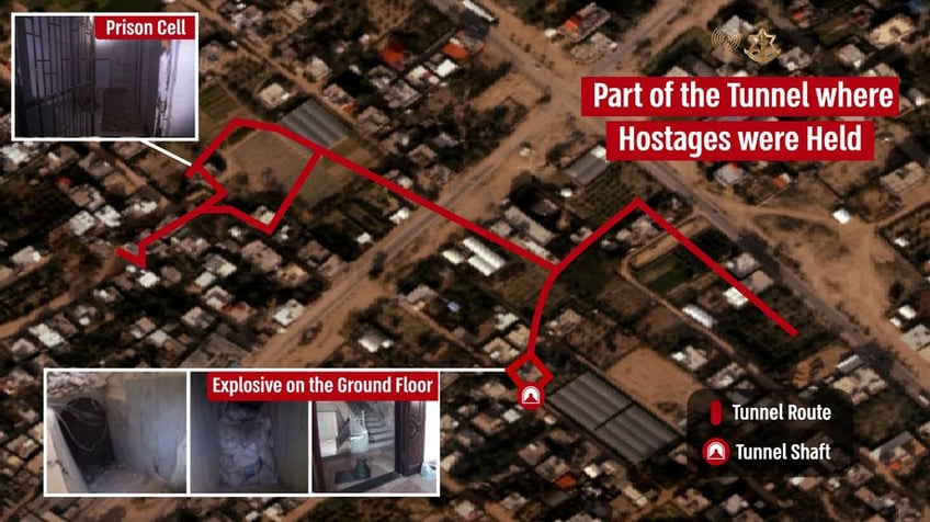 cameras go inside hamas tunnel rigged with explosives that once held hostages