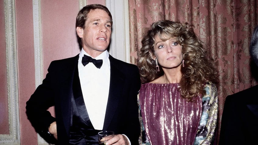 A photo of Ryan O'Neal and Farrah Fawcett