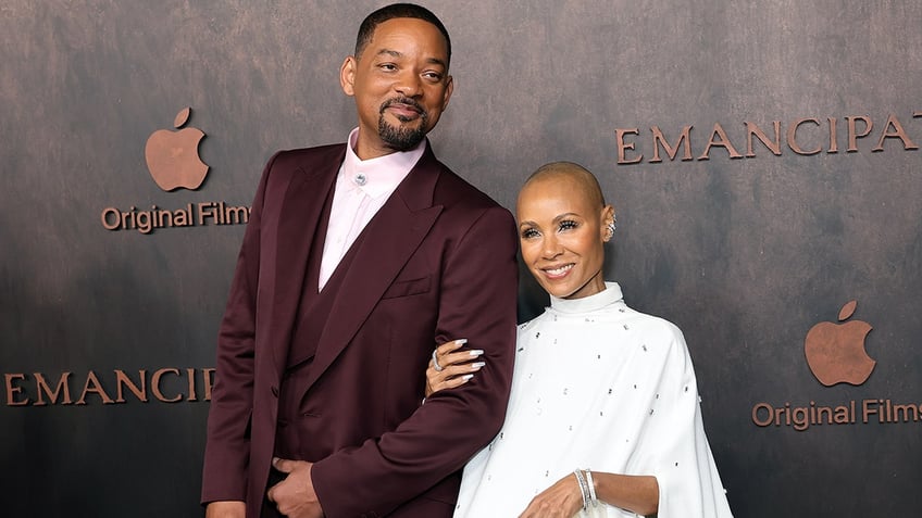 Will Smith and Jada Pinkett Smith on 'Emancipation' red carpet