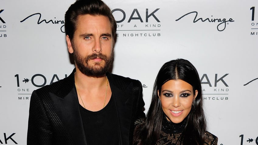 Scott Disick and Kourtney Kardashian on the red carpet