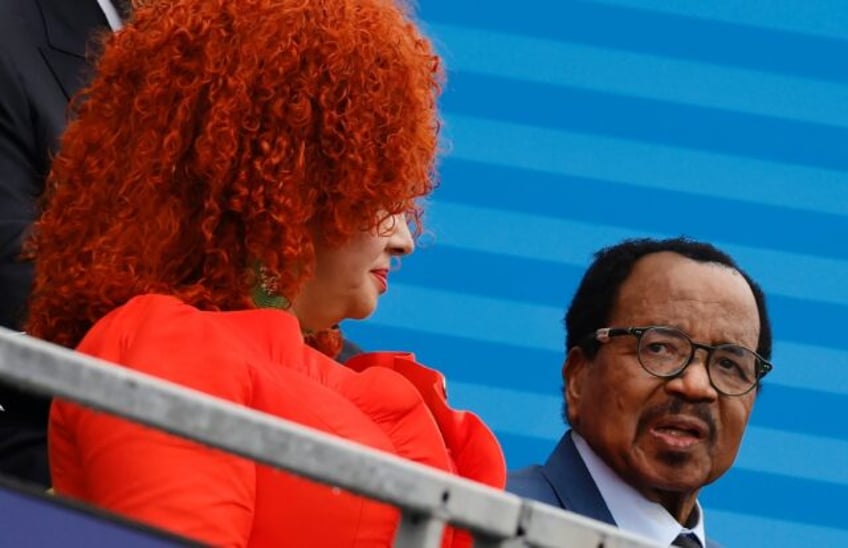 Cameroon President Paul Biya and his wife Chantal Biya attend the opening ceremony of the