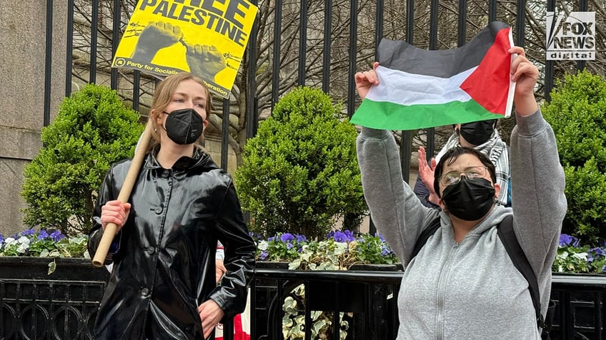 Pro-Palestine students demonstrate on Columbia University’s campus