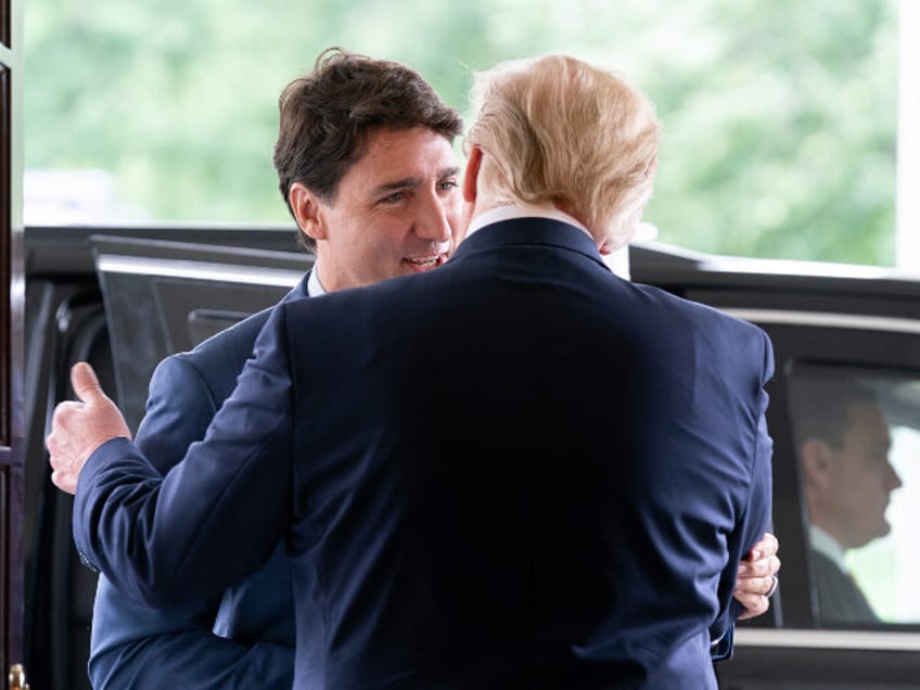 President Donald J. Trump greets Canadian Prime Minister Justin Trudeau Thursday, June 20,