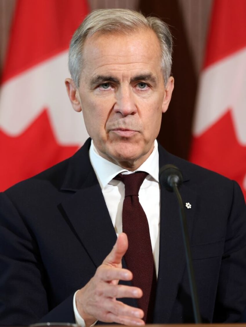 Canada's Prime Minister Mark Carney at a news conference in Ottawa