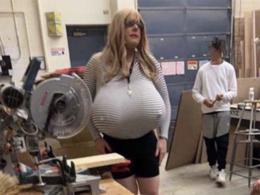 canada trans teacher with large prosthetic breasts returning to class