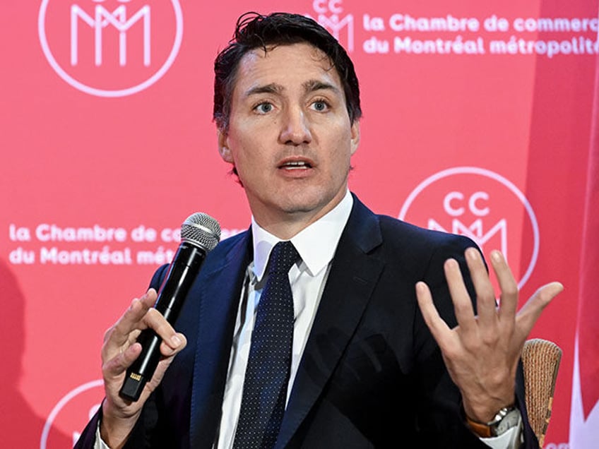 Justin Trudeau, Canada's prime minister, speaks at the Montreal Chamber of Commerce in Montreal, Quebec, Canada, on Tuesday, Jan. 16, 2024. Canada will consider measures to cap the number of international students in the coming months as the country wrestles with a housing shortage. Photographer: Graham Hughes/Bloomberg via Getty Images