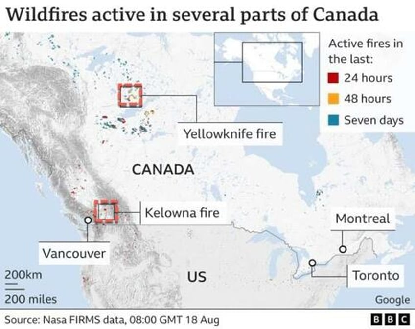 canadas fourth largest emergency evacuation underway as wildfires spread