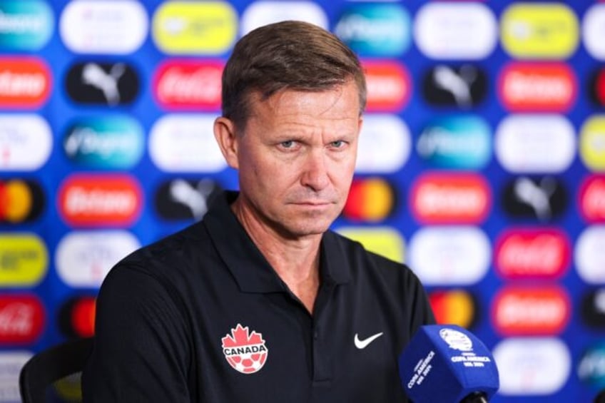 Canada's head coach Jesse Marsch speaks during a press conference ahead of the Copa Americ